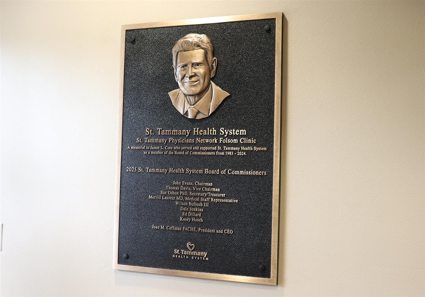 james core memorial plaque